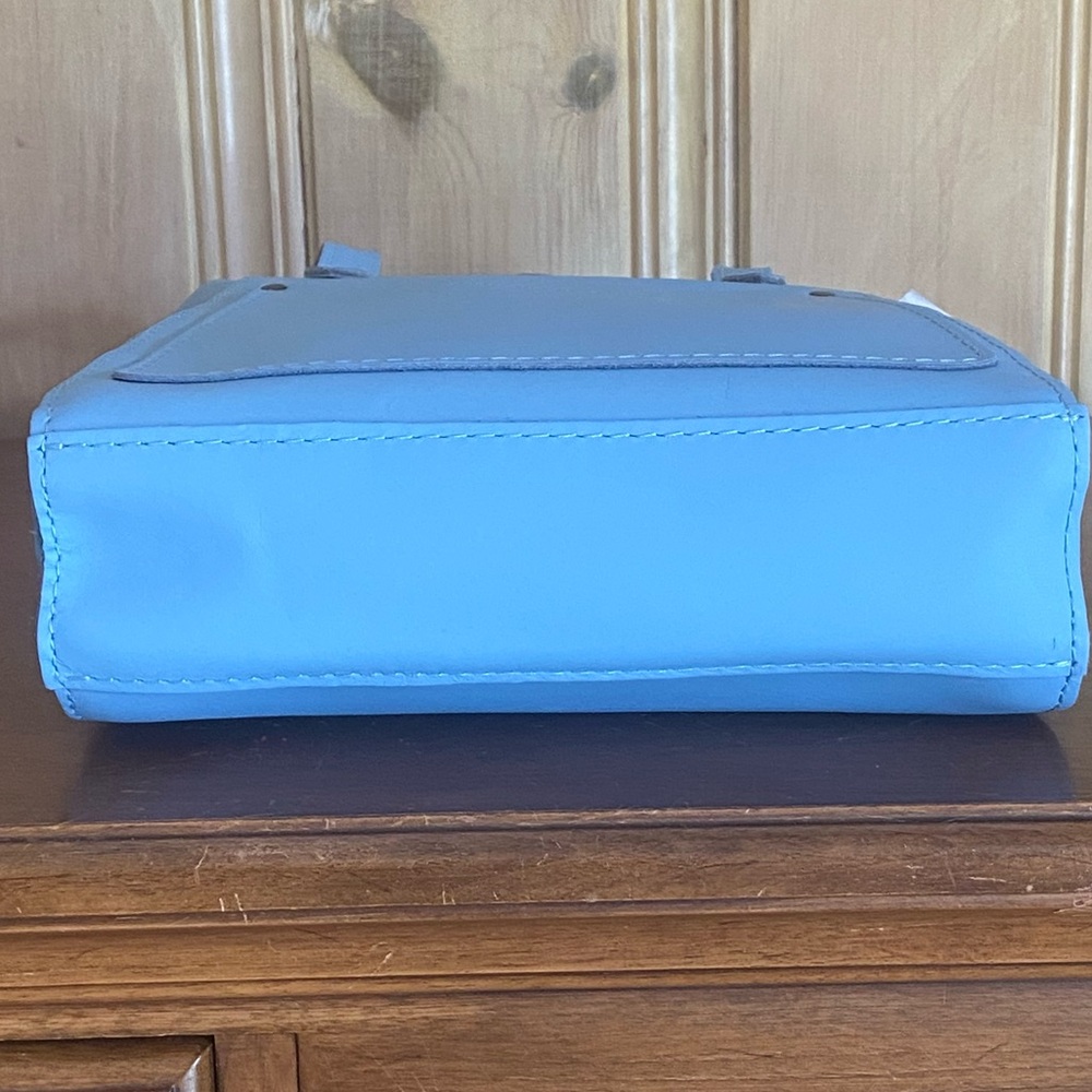 PORTLAND LEATHER GLACIAL BLUE SMALL JULIETTE TOTE - Picture 9 of 14